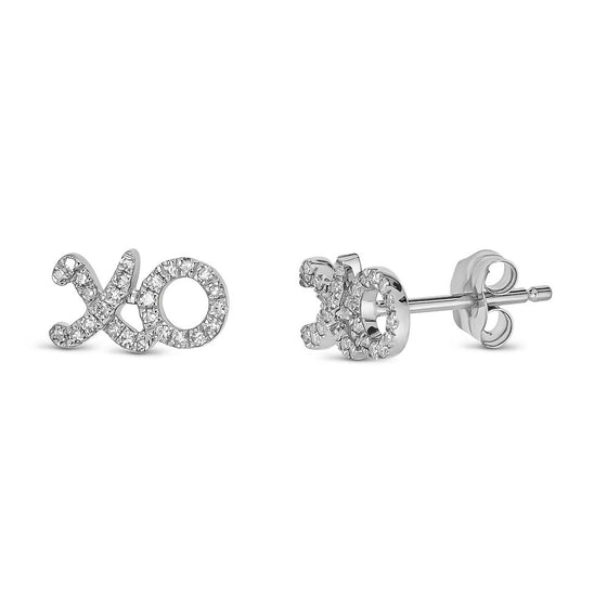 Diamond Charmed XO Stud Earrings