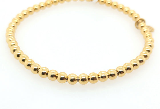 Gold Stretch Bead Bracelet