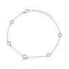 Diamond Open Circle Bracelet