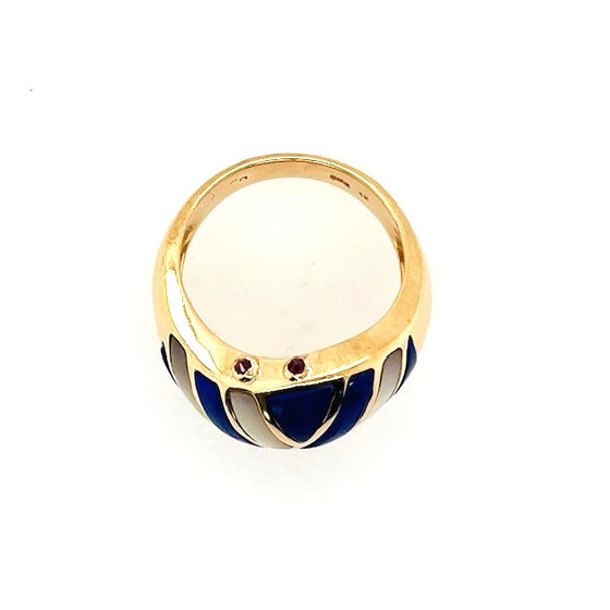 Lapis and Mother of Pearl Ring