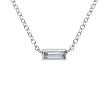  Solitaire Baguette Diamond Necklace