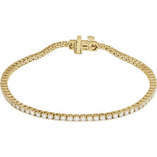  Yellow Gold Diamond Tennis Bracelet 2 CTW