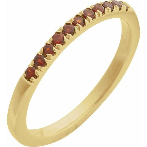 14K Gold Birthstone Stackable Ring – Natural Stones