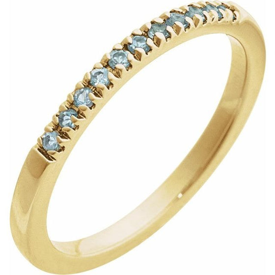 14K Gold Birthstone Stackable Ring – Natural Stones