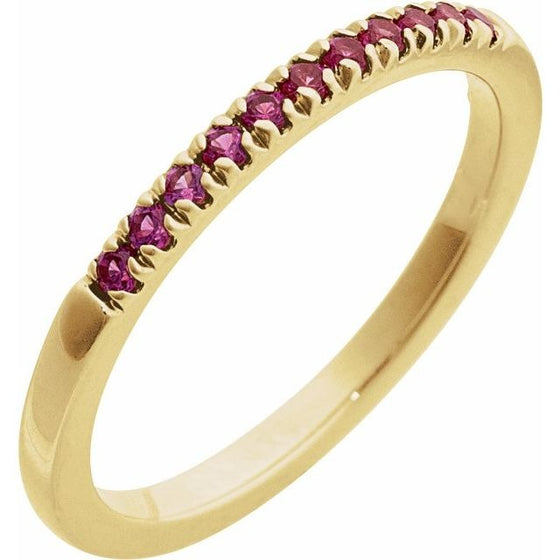14K Gold Birthstone Stackable Ring – Natural Stones