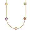 Multi-Gemstone Quatrefoil Necklace