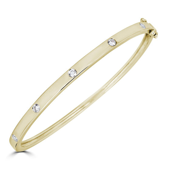 5 Diamond Bangle Bracelet