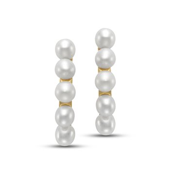 Mini Pearl Huggie Earrings