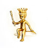 Crowned Cherub on Pearl Cloud Brooch