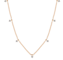  Rose Gold Diamond Dangle Necklace