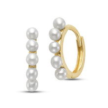  Mini Pearl Huggie Earrings