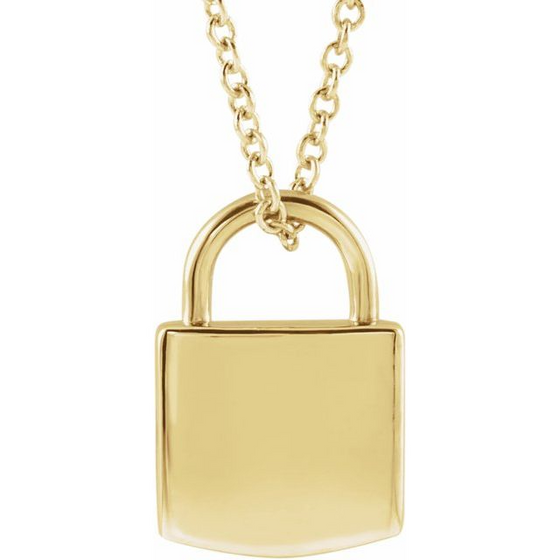 Engravable Lock Pendant