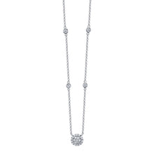  Round Halo Diamond Necklace