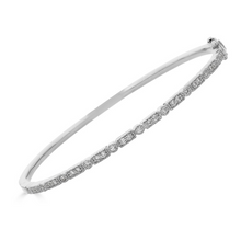  Milgrain Bezel Diamond Bangle Bracelet