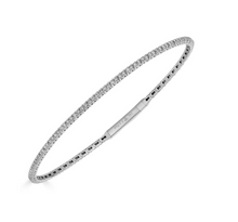  Diamond Tennis Flex Bangle Bracelet 1.00 CTW