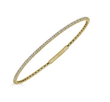  Diamond Tennis Flex Bangle Bracelet 1.00 CTW