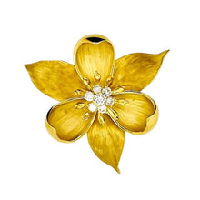  Flower Pendant/Brooch with Diamonds