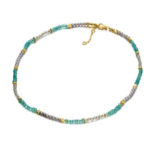  RAINBOW Pearl and Apatite Bead Necklace