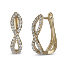  Diamond Infinity Loop Hoop Earrings