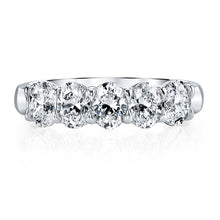  Oval Diamond Shared Prong Band 2.51 CTW