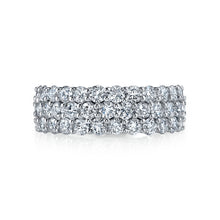  Three Row Diamond Band
