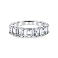  Bezel Emerald Cut Diamond Band