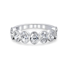  Bezel Oval Cut Diamond Band