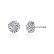  Diamond Halo Stud Earrings