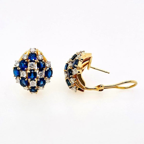 Oscar Heyman Sapphire and Diamond Earrings