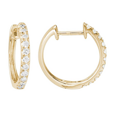  Diamond Hoop Earrings 0.49CTW