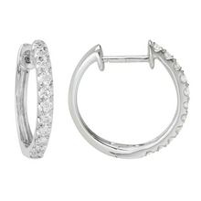  Diamond Hoop Earrings 0.49 CTW