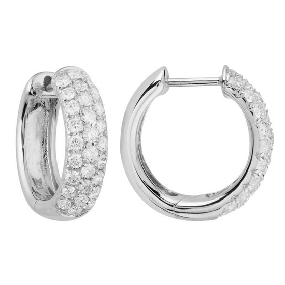 Pavé Diamond Hoop Earrings