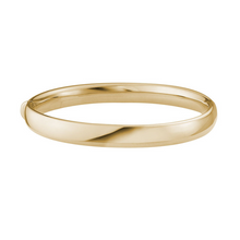  Engravable Gold Rounded Bangle Bracelet