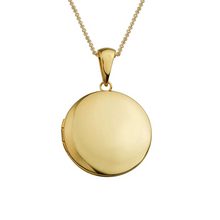  Engravable Round Locket Pendant Necklace