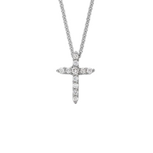  White Gold Diamond Cross Necklace