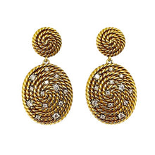  Pair of David Yurman Cable Coil Double Drop Earrings