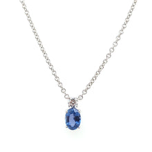  Oval Sapphire and Diamond Necklace