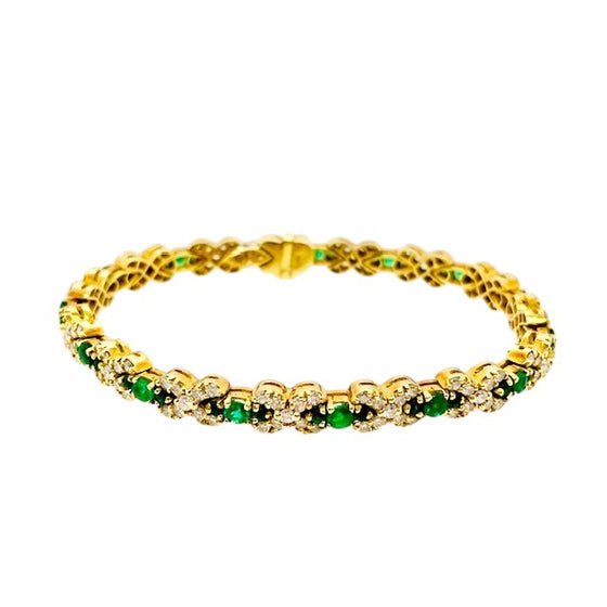 Emerald and Diamond Bracelet