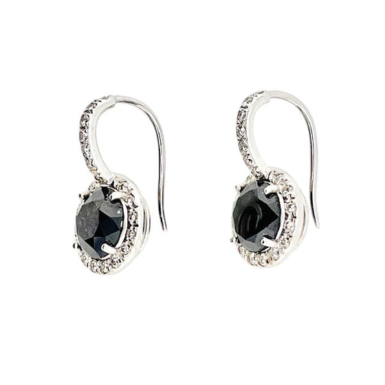 Black Diamond Drop Earrings