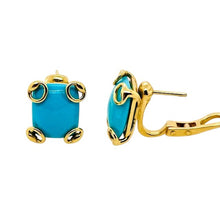  Pair of Turquoise Earrings, Stamped Gucci