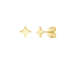  North Star Stud Earrings – 14K Yellow Gold | Minimal Symbolic Jewelry