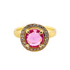 Pink Sapphire and Diamond Ring by Anne Sportun