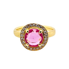  Pink Sapphire and Diamond Ring by Anne Sportun