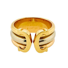  Cartier Tri-Color Double C Ring