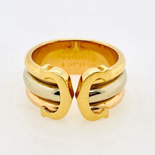  Cartier Tri-Color Double C Ring