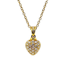  Pave Diamond Puff Heart Pendant Necklace, by Neiman Marcus