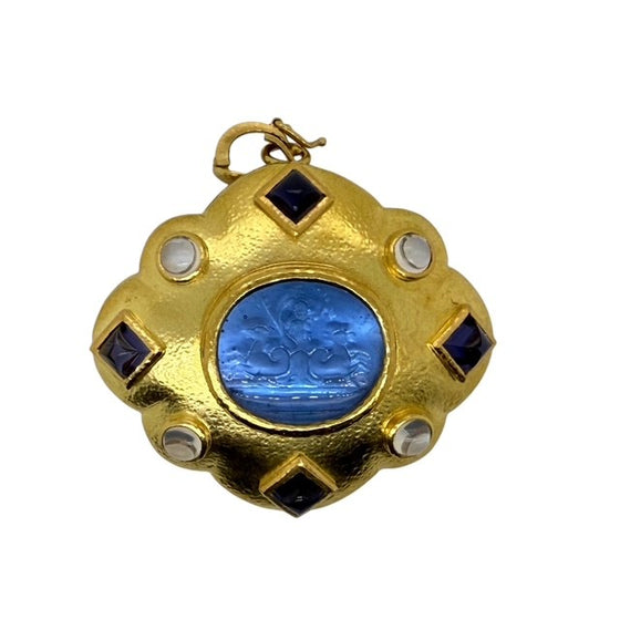 Elizabeth Locke Venetian Glass Intaglio Brooch