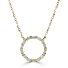  Open Circle Diamond Necklace