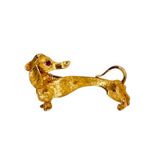  Gold Dachshund Brooch