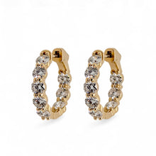  Diamond Huggie Hoop Earrings 2.67CTW